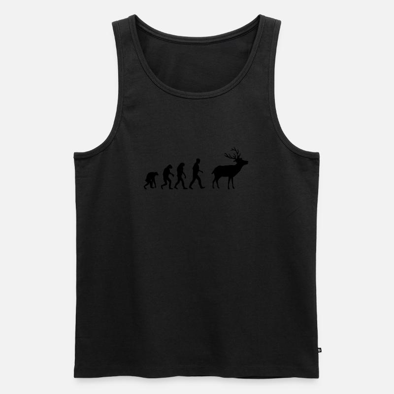 deer evolution - Men's Premium Organic Tank Top - heather grey