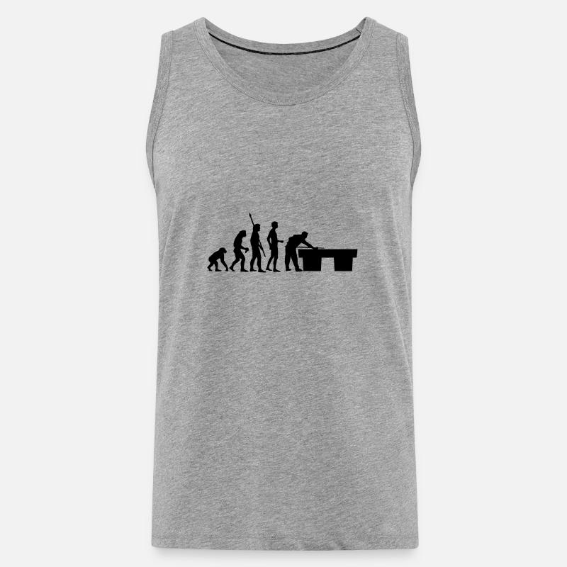 evolution_billard - Männer Premium Bio Tank Top - Grau meliert