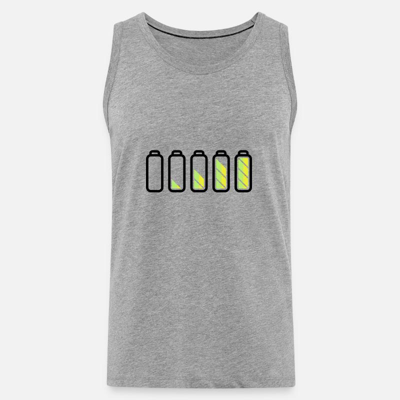 battery_loading - Männer Premium Bio Tank Top - Grau meliert