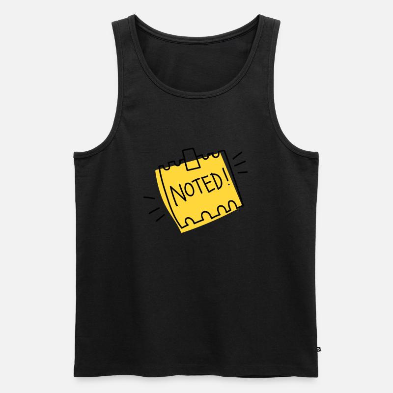 Note Note Note Sketch - Men's Premium Organic Tank Top - heather grey