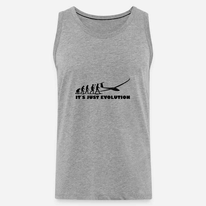evolution gliding glider pilot - Men's Premium Organic Tank Top - heather grey