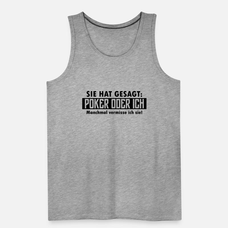poker oder ich Männer Premium Bio Tank Top