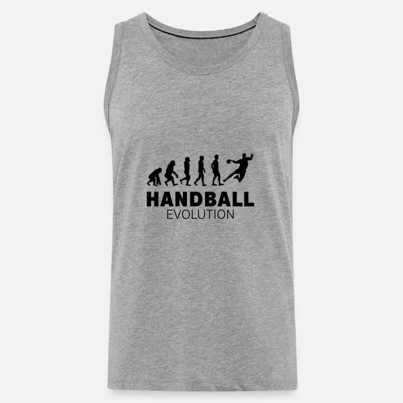 HANDBALL EVOLUTION MANN - Männer Premium Bio Tank Top - Grau meliert
