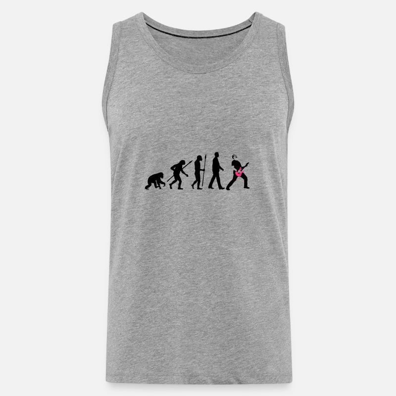 evolution_rocks_032012_a_2c - Männer Premium Bio Tank Top - Grau meliert