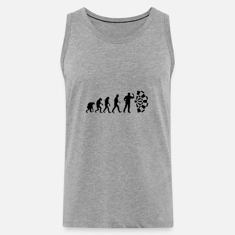 dart evolution - Männer Premium Bio Tank Top - Grau meliert