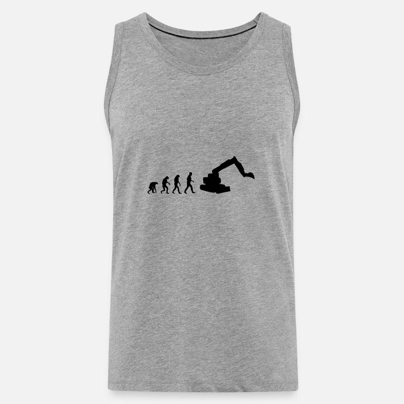 digger evolution - Men's Premium Organic Tank Top - heather grey