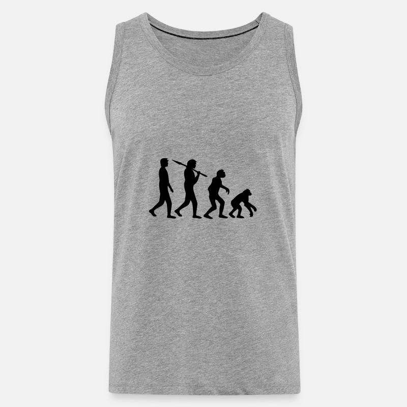 devolution - Men's Premium Organic Tank Top - heather grey