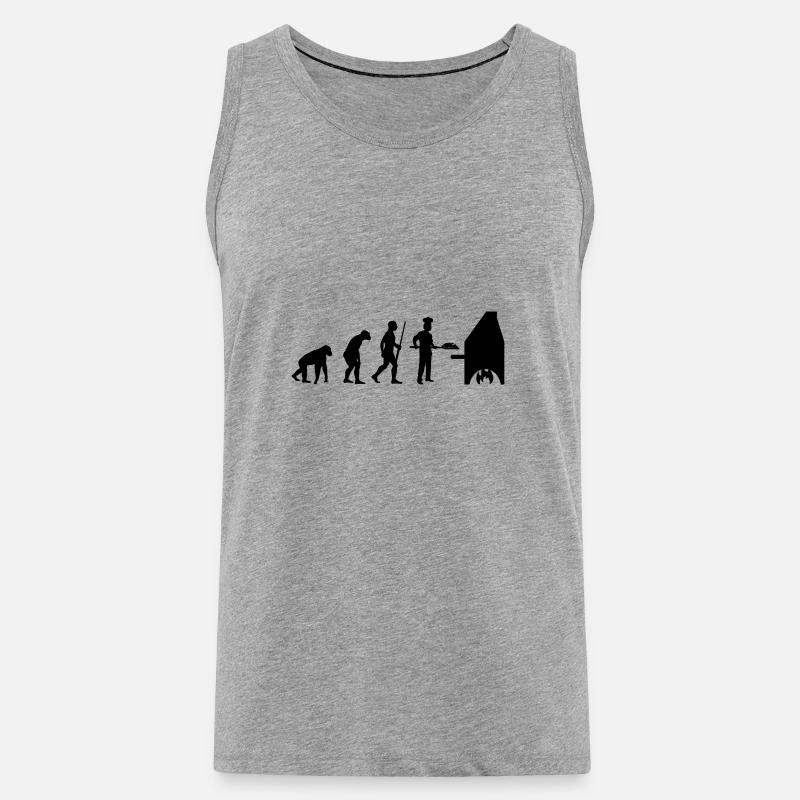 Bäcker Baker Evolution - Männer Premium Bio Tank Top - Grau meliert