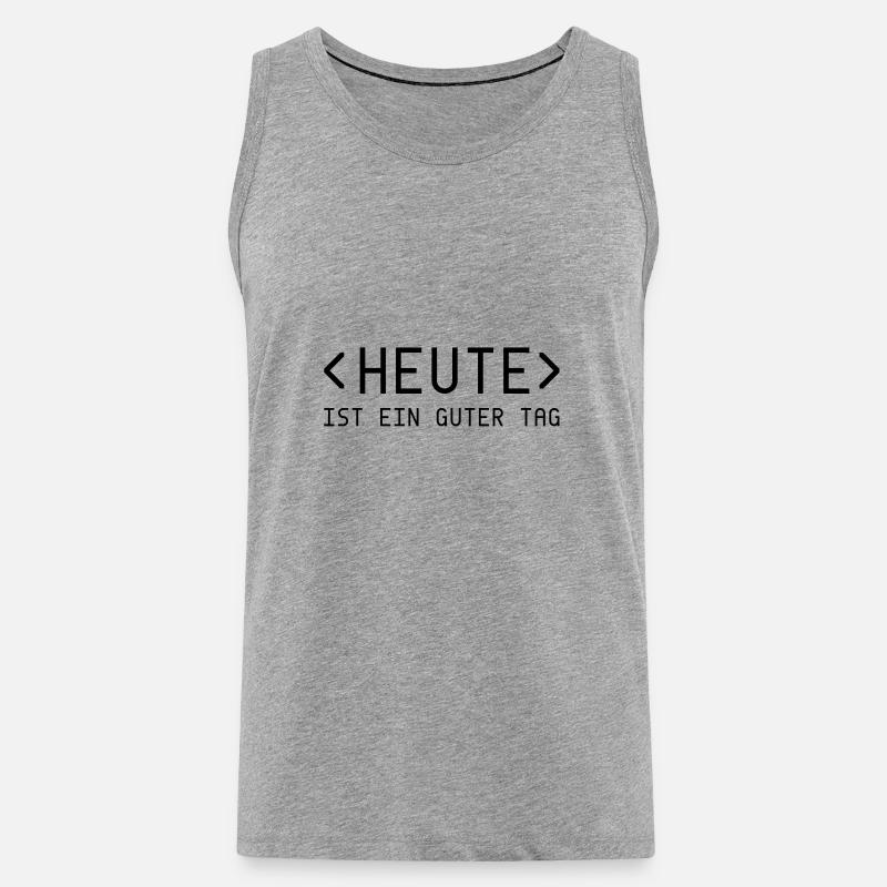 Today Day - Coder - Men's Premium Organic Tank Top - heather grey