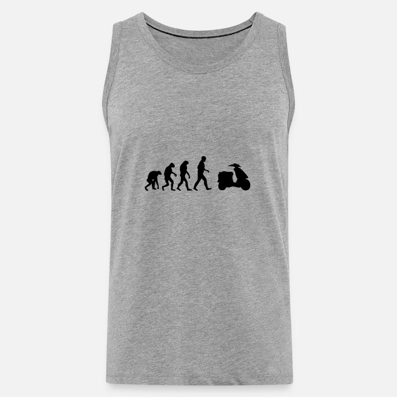 roller evolution - Männer Premium Bio Tank Top - Grau meliert