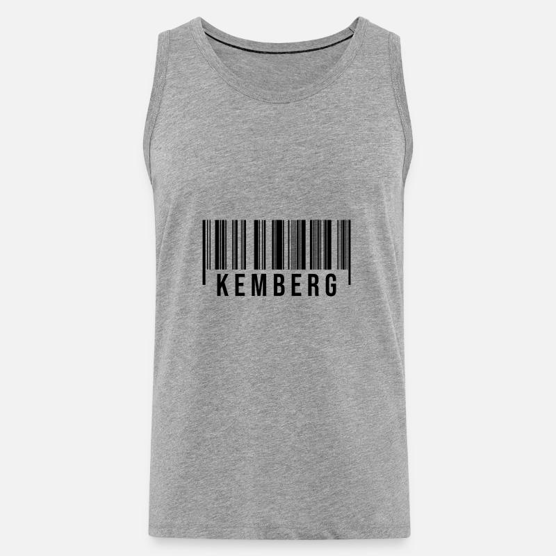 Kemberg Strichcode - Männer Premium Bio Tank Top - Grau meliert