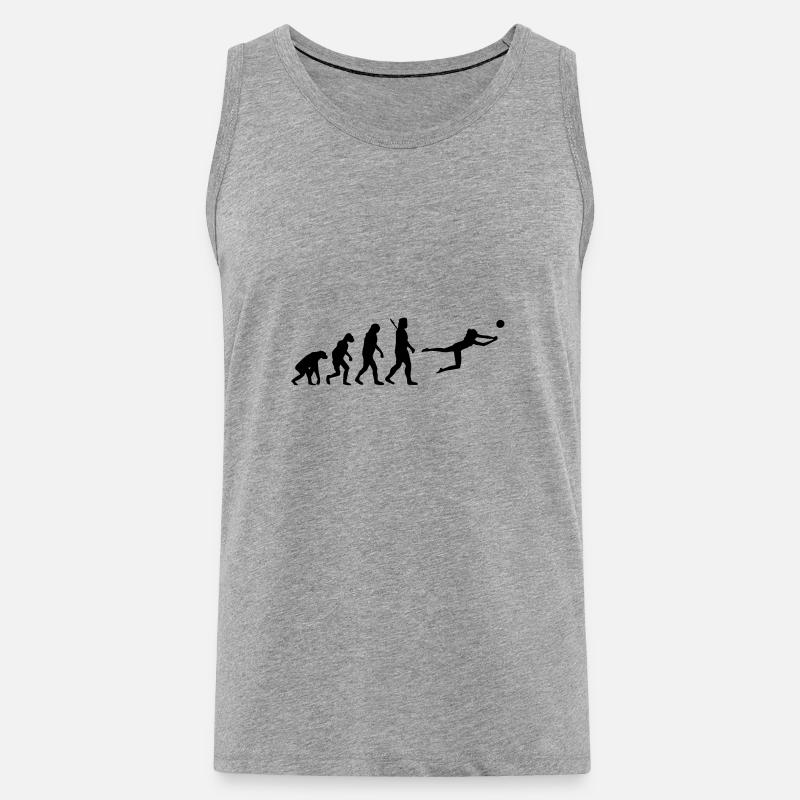 Evolution Beachvolleyball - Männer Premium Bio Tank Top - Grau meliert