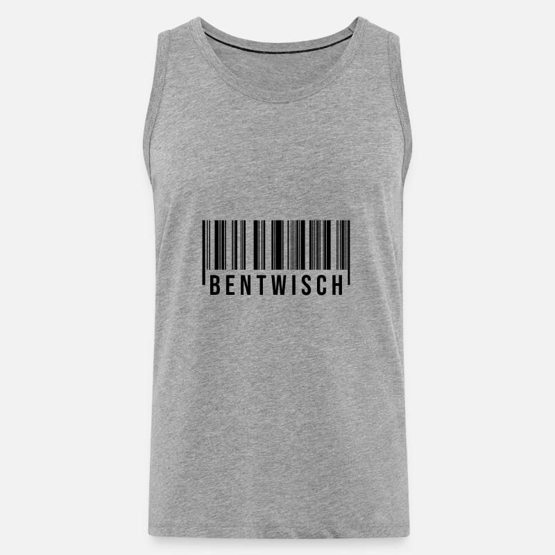 Bentwisch Strichcode - Männer Premium Bio Tank Top - Grau meliert