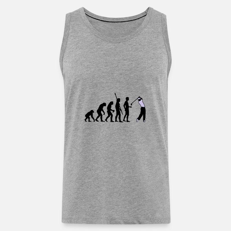 evolution_golf_b_2c - Men's Premium Organic Tank Top - heather grey