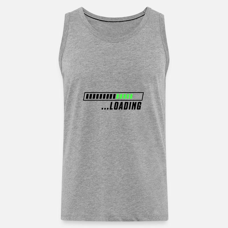 Loading loading bar - Men's Premium Organic Tank Top - heather grey