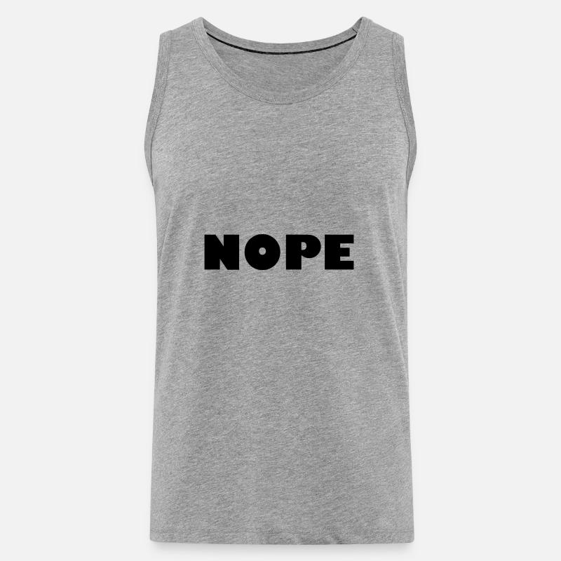 NOPE - Men's Premium Organic Tank Top - heather grey