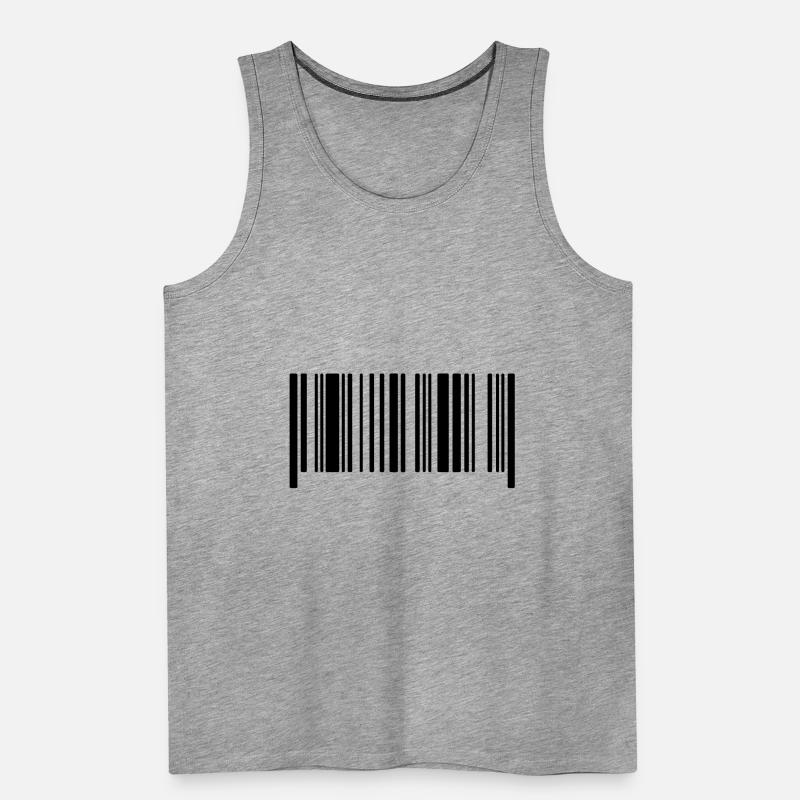 Barcode ohne Text leer Code Strichcode Vorlage Männer Premium Bio Tank Top