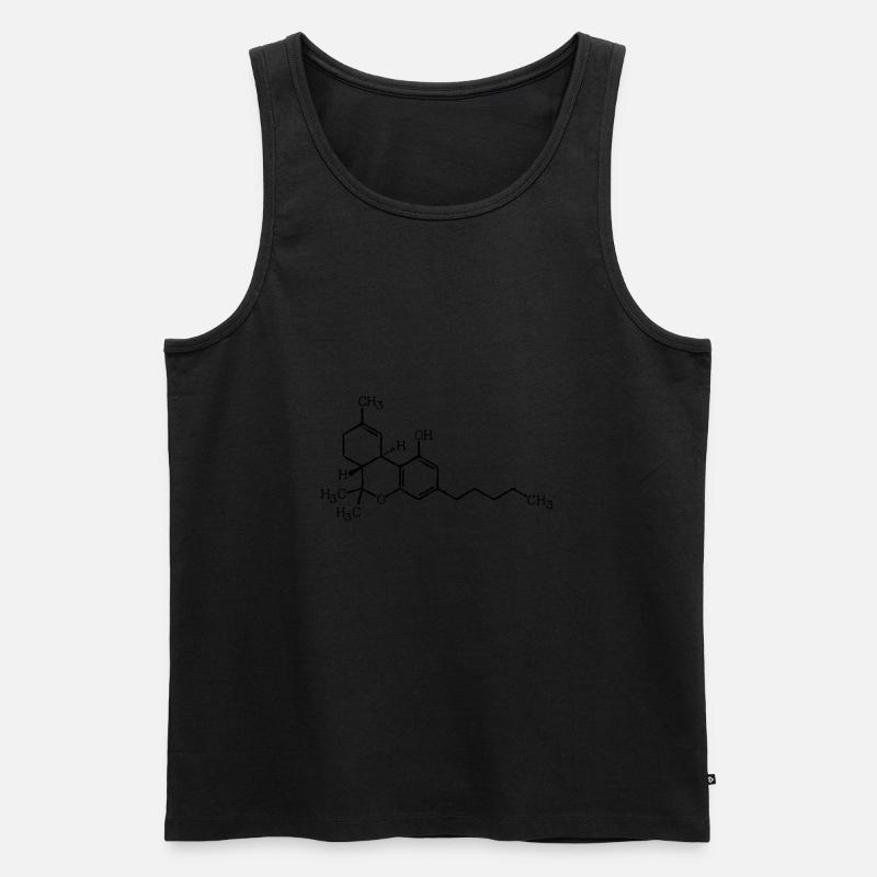 THC molecular formula - Men's Premium Organic Tank Top - heather grey