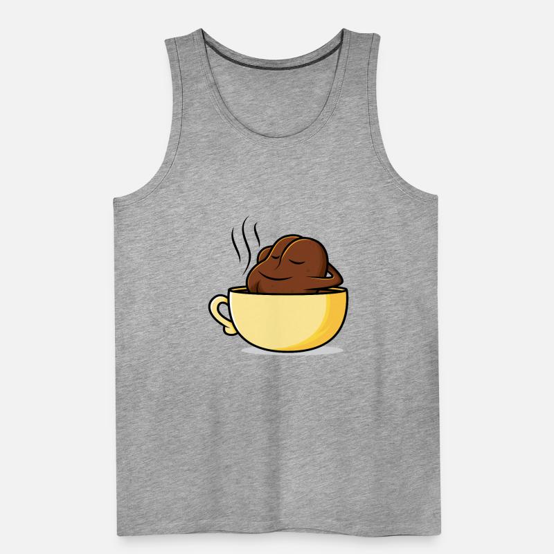 Kaffee in der Tasse oder Kaffeetasse? Männer Premium Bio Tank Top
