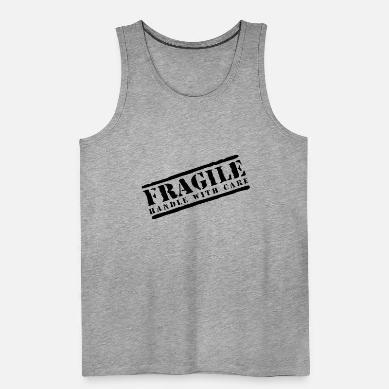 Fragile maneggiare con cura Canottiera ecologica premium da uomo