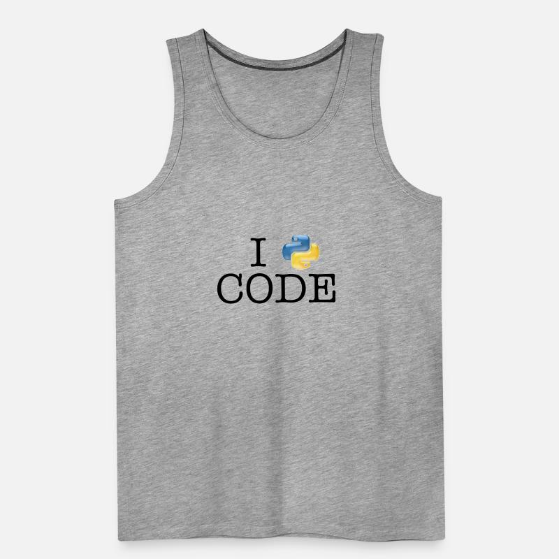 I love code - Python Men's Premium Organic Tank Top