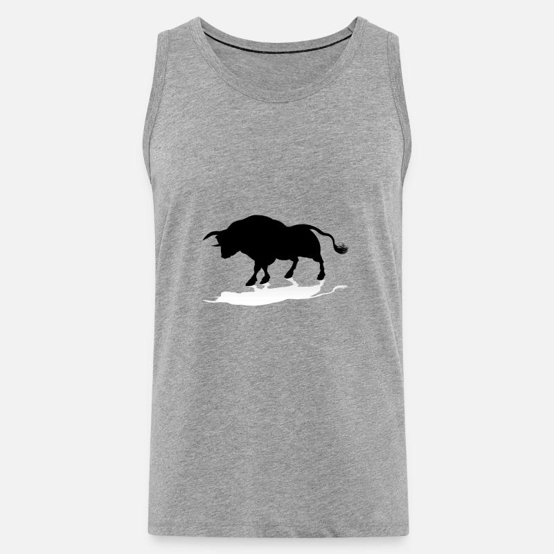 beef - Men's Premium Organic Tank Top - heather grey