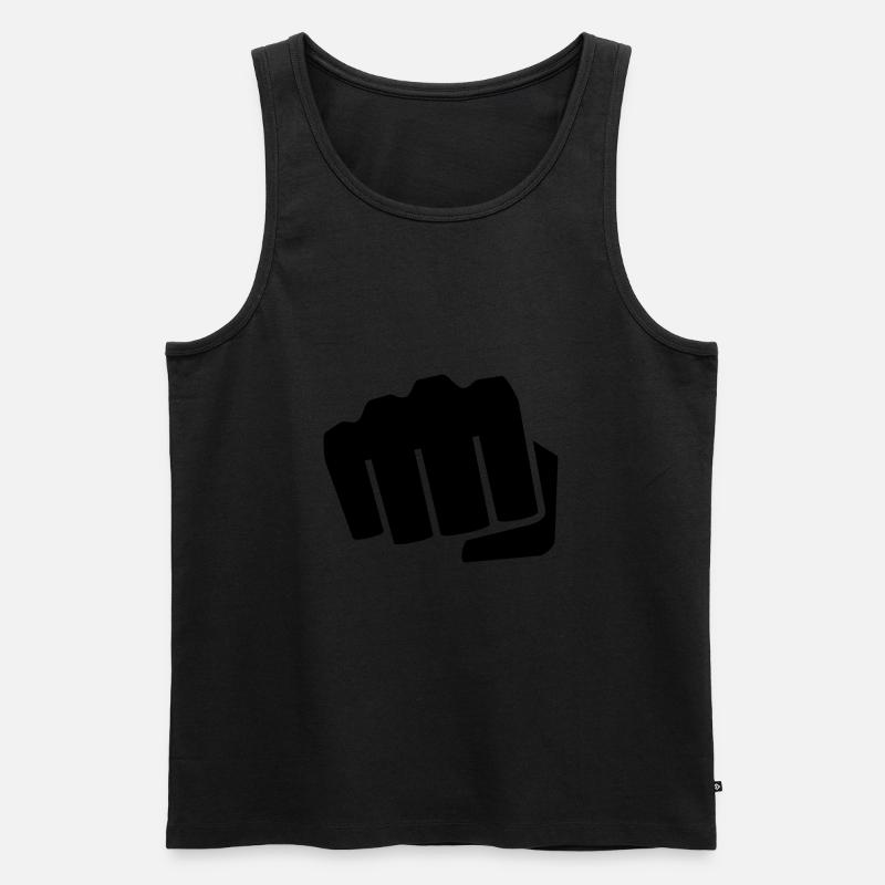 Faust - Männer Premium Bio Tank Top - Grau meliert