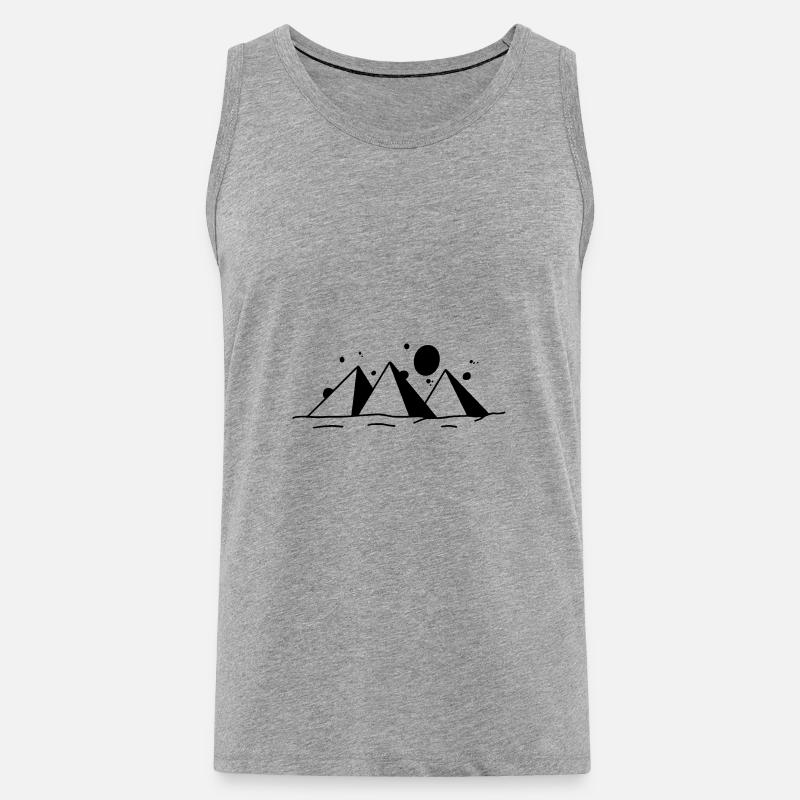 Pyramide - Männer Premium Bio Tank Top - Grau meliert