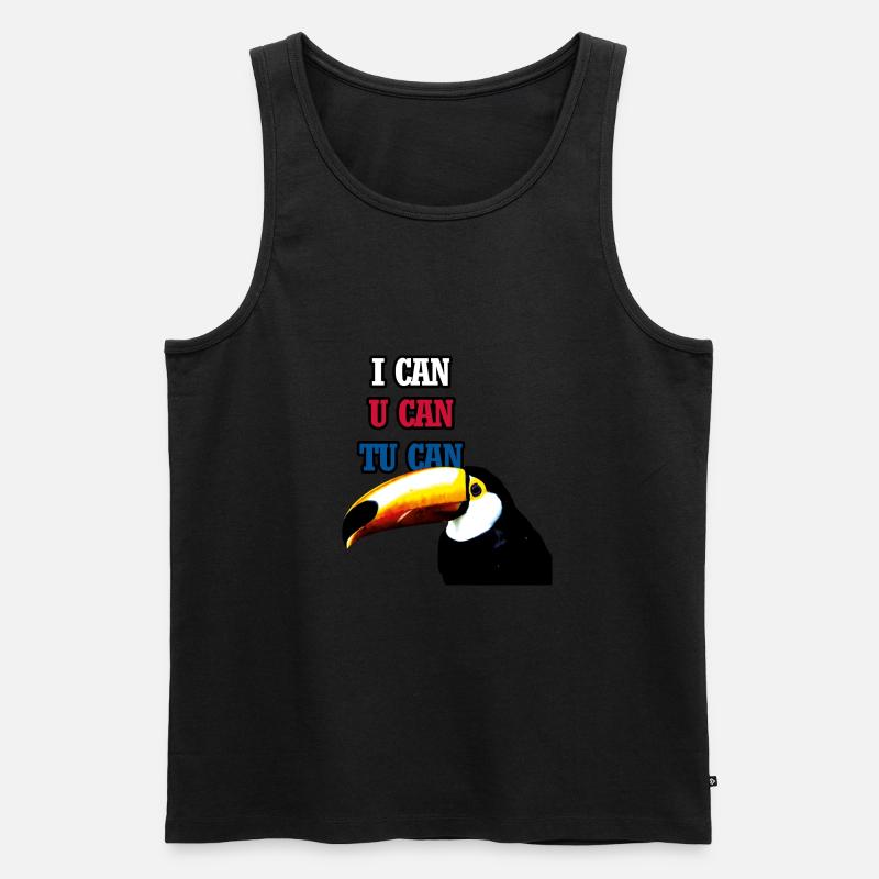 Tucan! - Männer Premium Bio Tank Top - Grau meliert
