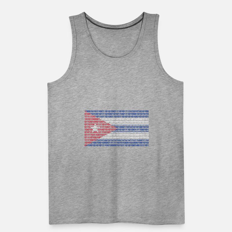 Kuba Flagge Binärcode Bit Byte Binär Informatik PC Männer Premium Bio Tank Top