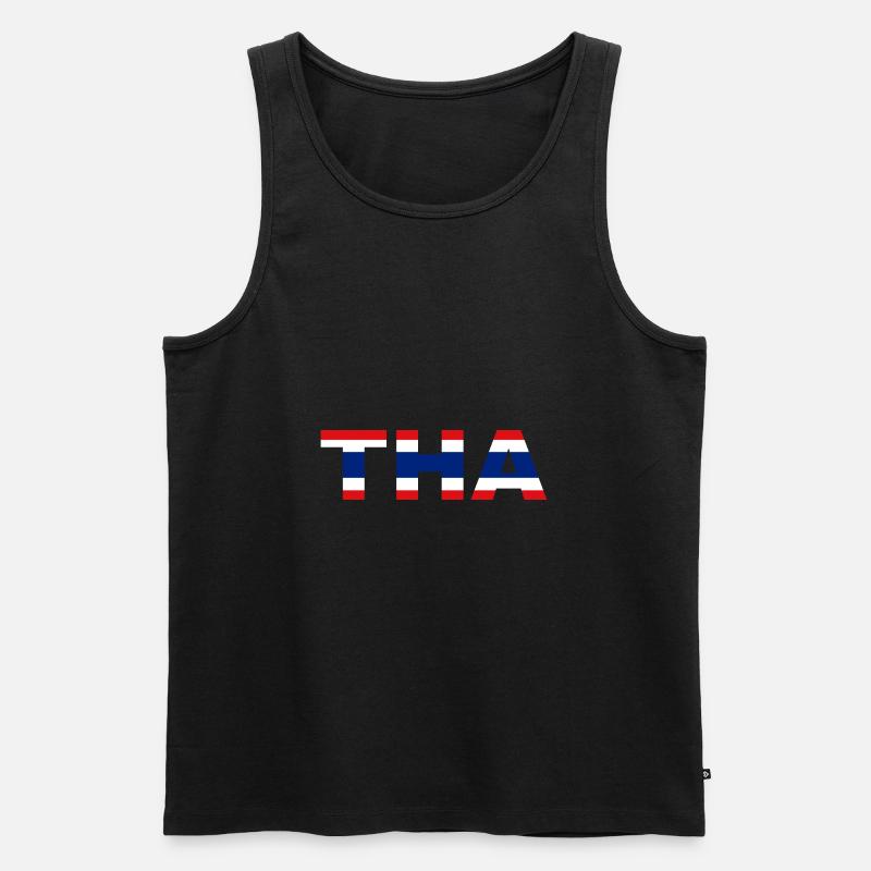 Drapeau Thaïlande Code ISO THA Débardeur bio Premium Homme