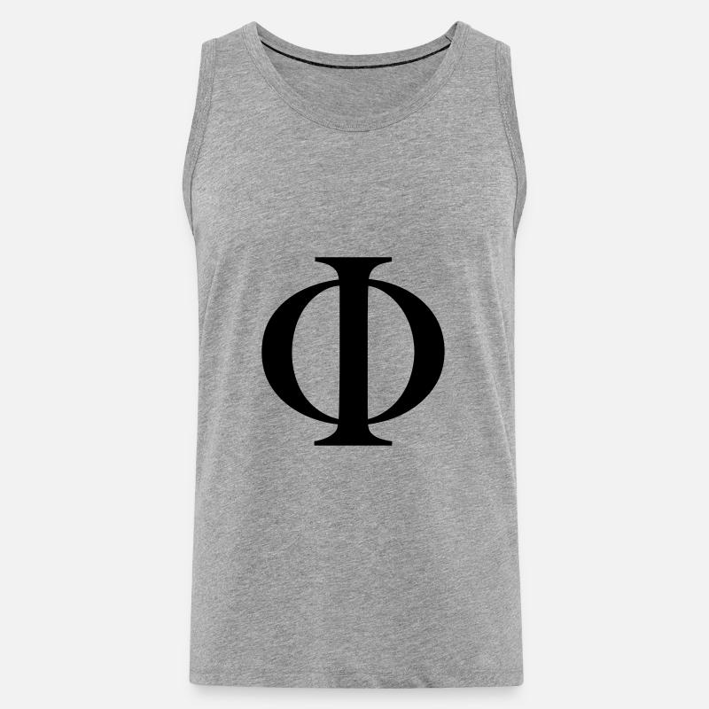 phi - Männer Premium Bio Tank Top - Grau meliert