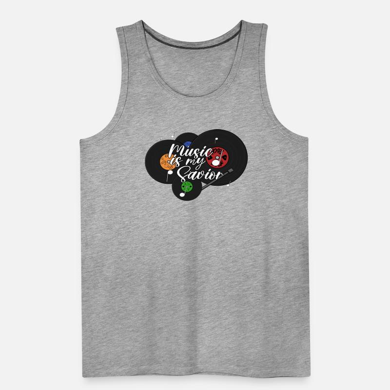 Music is my Savior Men's Premium Organic Tank Top