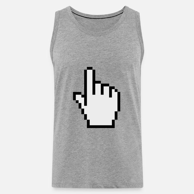 pointer / cursor - Männer Premium Bio Tank Top - Grau meliert