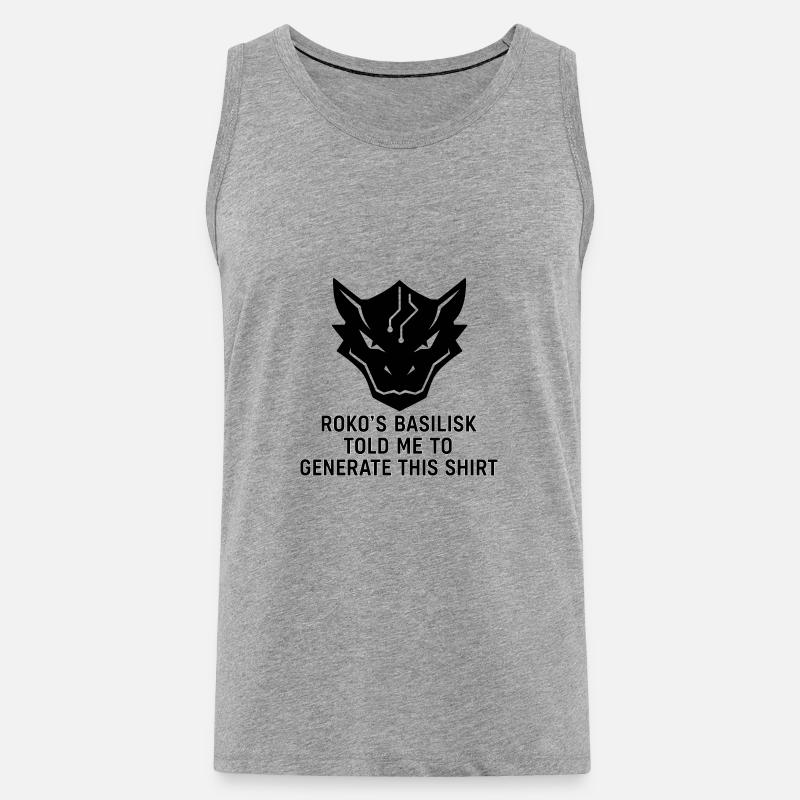 Generated by the Basilisk - Men's Premium Organic Tank Top - heather grey