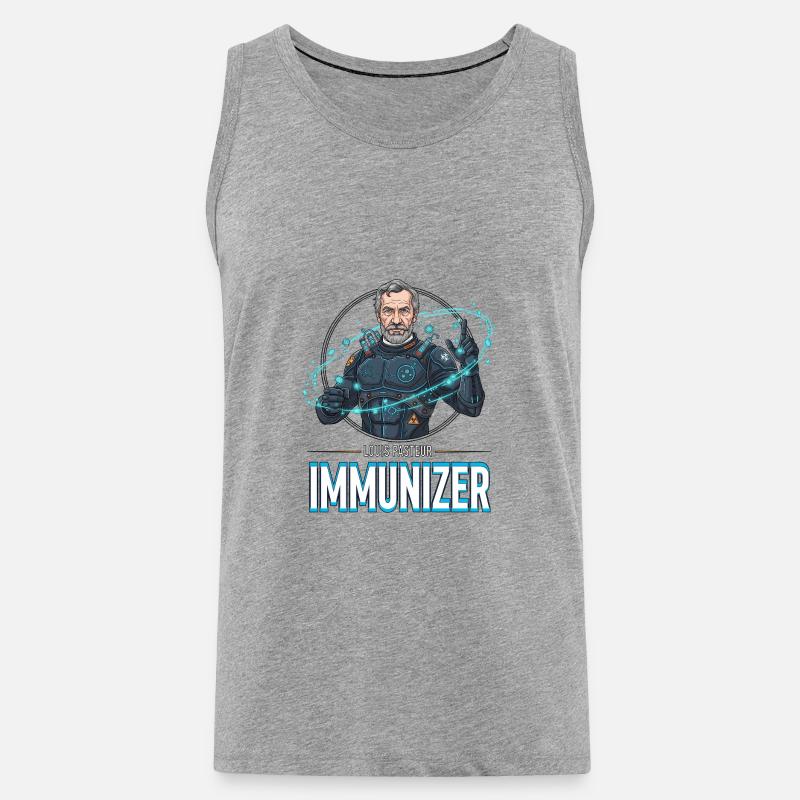 Pasteur-Immunizer-Rüstung - Männer Premium Bio Tank Top - Grau meliert