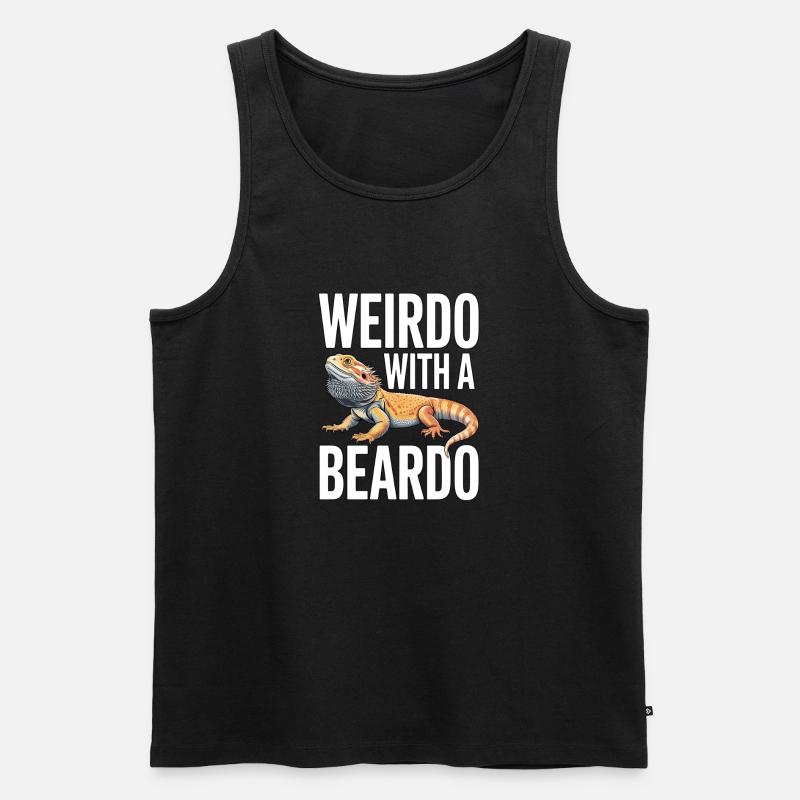 Weirdo mit Bartkind - Männer Premium Bio Tank Top - undefined
