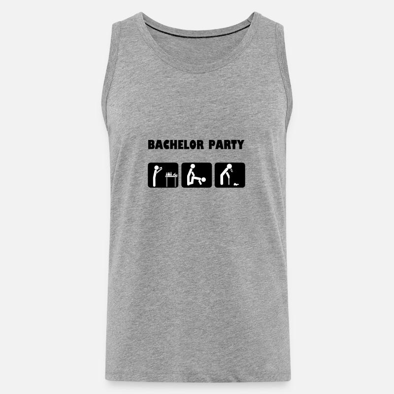 Bachelor celebration - Men's Premium Organic Tank Top - heather grey