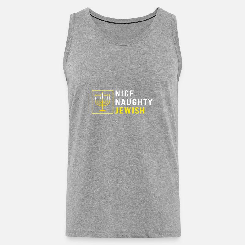 Hanoukka Hanoukka Hanoukka - Débardeur bio Premium Homme - gris chiné