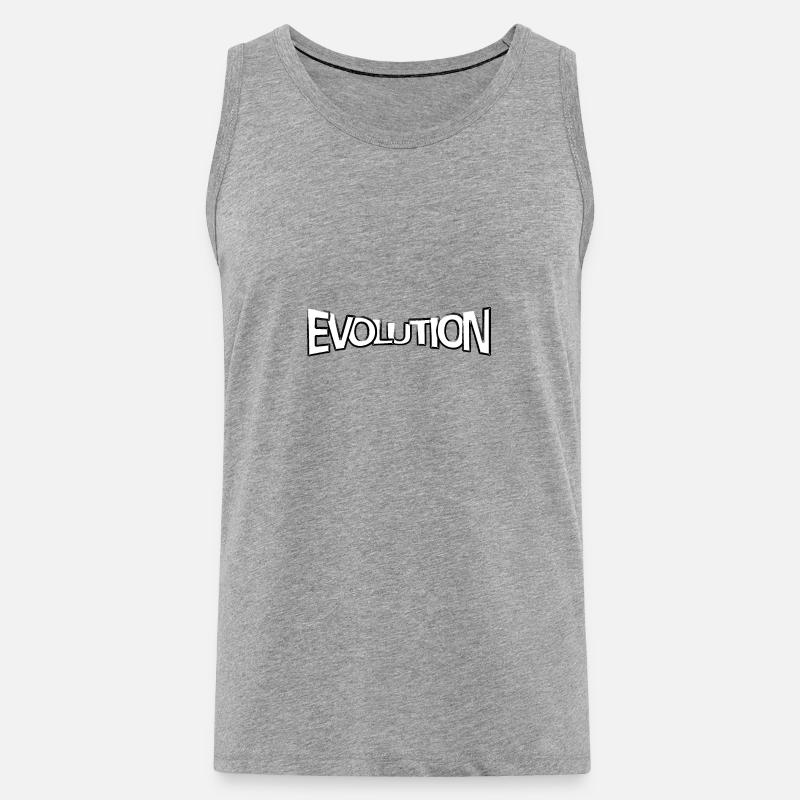 Evolution claim - Männer Premium Bio Tank Top - Grau meliert