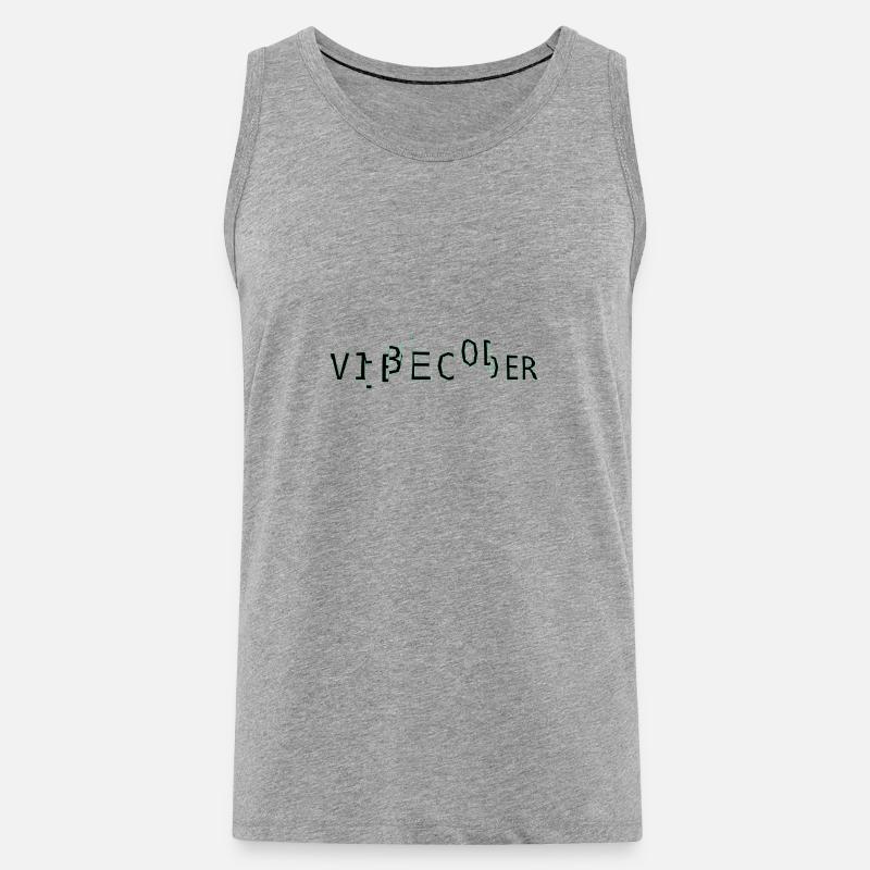 vibecoder_mono bug - Débardeur bio Premium Homme - gris chiné