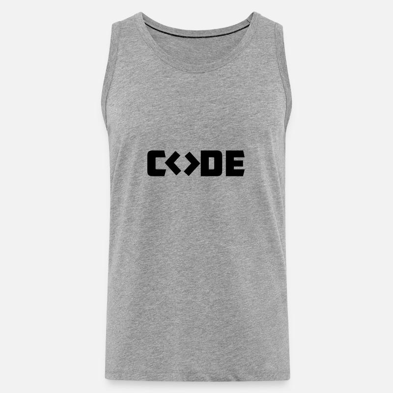 Programmer Code - Men's Premium Organic Tank Top - heather grey