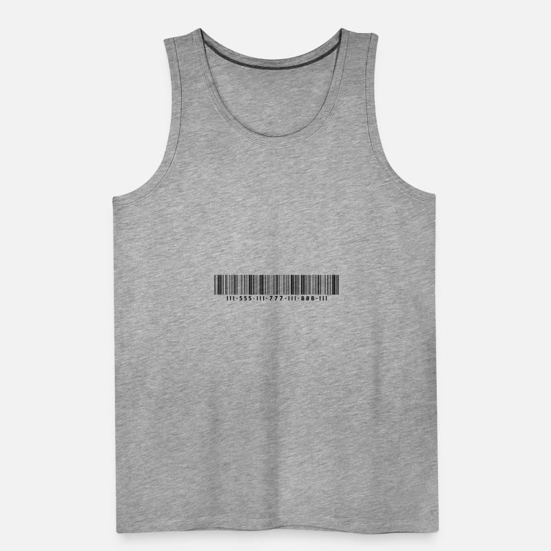 Barcode bar code strip codes Men's Premium Organic Tank Top