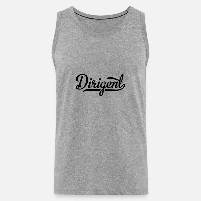 Dirigent - Männer Premium Bio Tank Top - Grau meliert