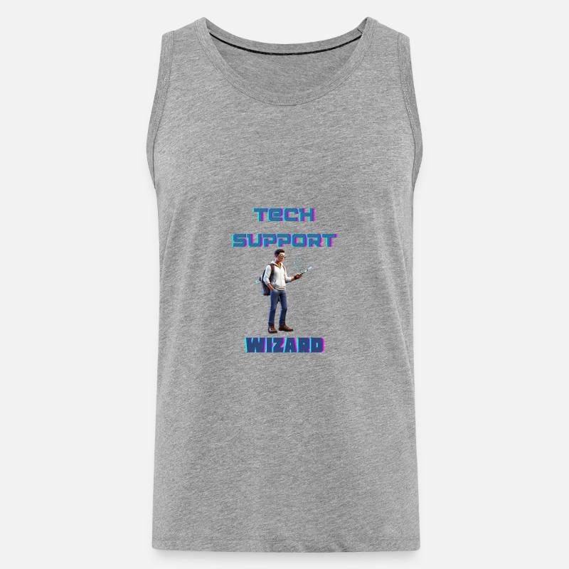 Technischer Support-Assistent - Männer Premium Bio Tank Top - Grau meliert