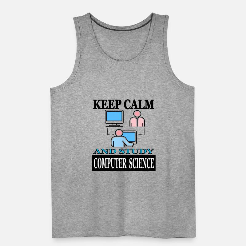 Computer Science Student Study Computational Linguistics Men's Premium Organic Tank Top