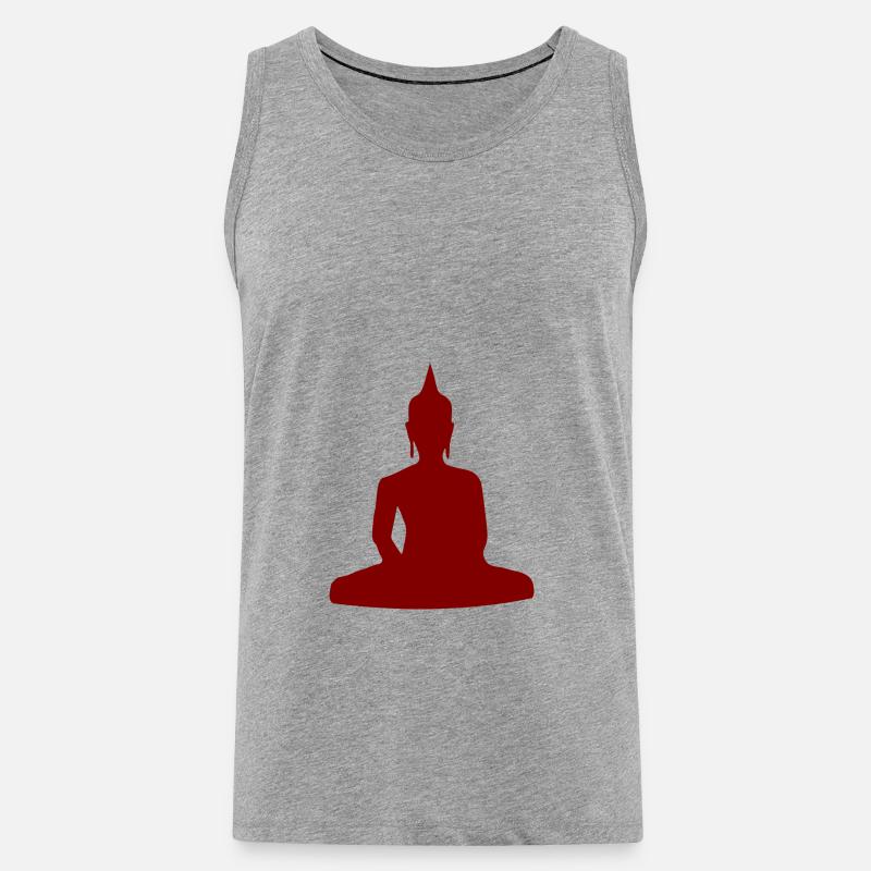 Buddhism - Men's Premium Organic Tank Top - heather grey