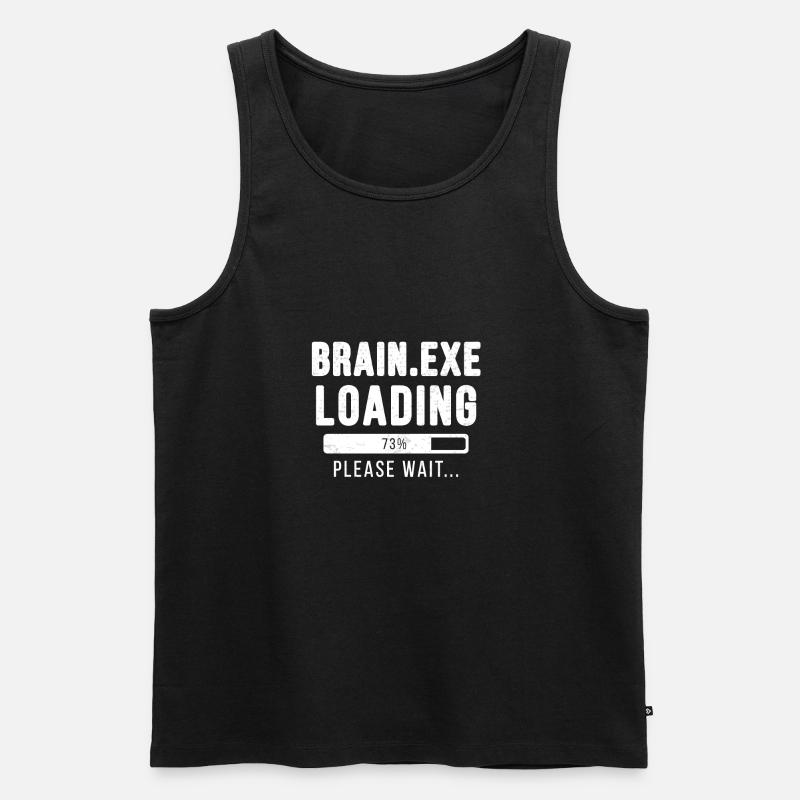 Brain exe loading ... please wait! | Brain exe - Men's Premium Organic Tank Top - 