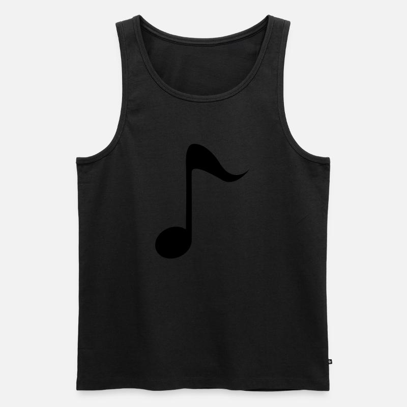 Note - Männer Premium Bio Tank Top - Grau meliert