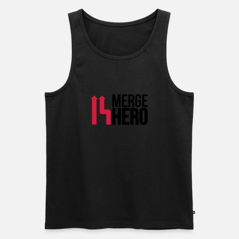 Merge Code Held - Männer Premium Bio Tank Top - Grau meliert